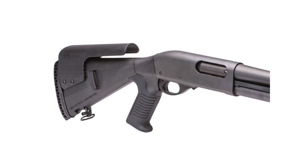 Mesa Tactical Urbino Pistol Grip Stock for Remington 870/1100/11-87, Riser, Standard Butt, 12-GA, Black, 12.5in, 90080