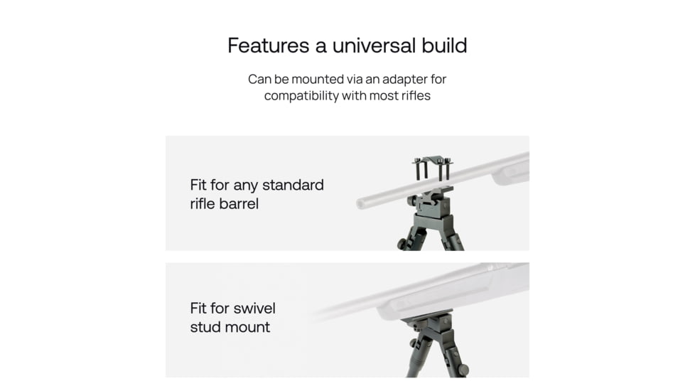 MIGHTY TACTICAL BP-01 Bipod, 6.2-6.7in Height Range, MT-BP-01