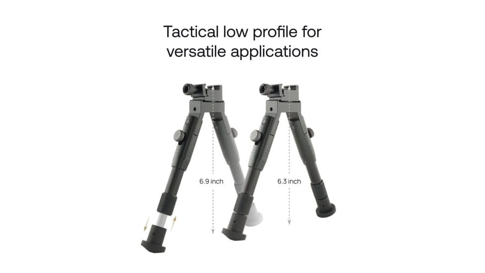 MIGHTY TACTICAL BP-01 Bipod, 6.2-6.7in Height Range, MT-BP-01