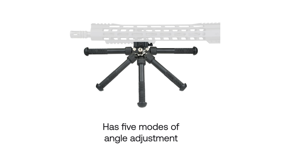 MIGHTY TACTICAL BP-02 Bipod, 6.3-9.1in Height Range, Black, MT-BP-02