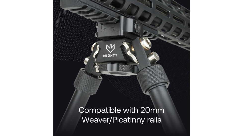 MIGHTY TACTICAL BP-02 Bipod, 6.3-9.1in Height Range, Black, MT-BP-02