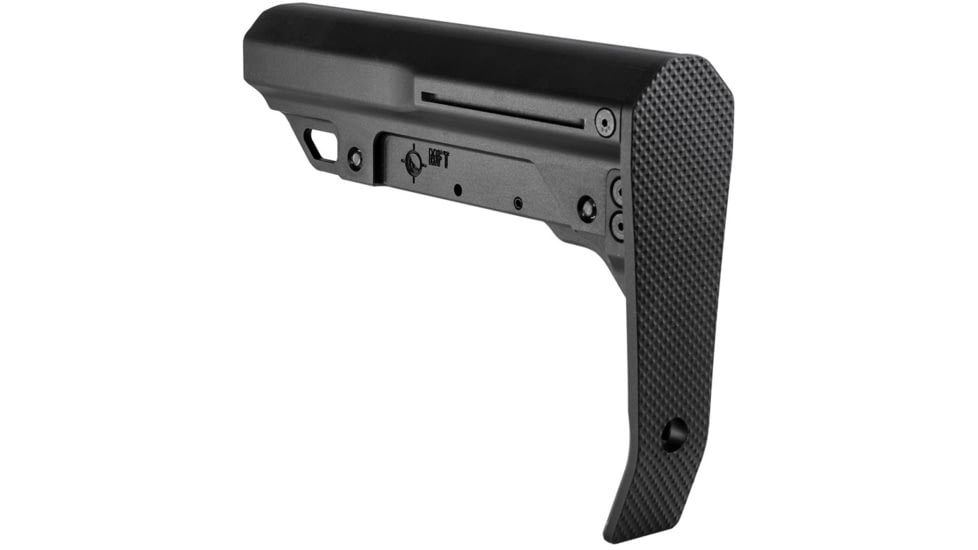 Mission First Tactical Battlelink Minimalist Mil-Spec Stock for AR-15, Black, Aluminum, BMSMIL-MTL-BL