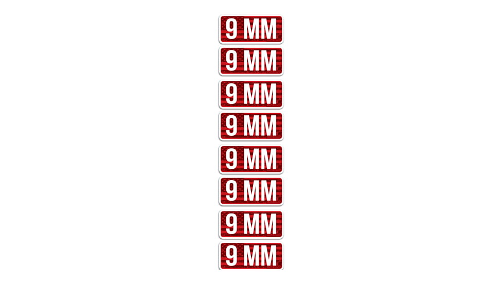Mtm Ammo Caliber Labels 9mm 8-pack