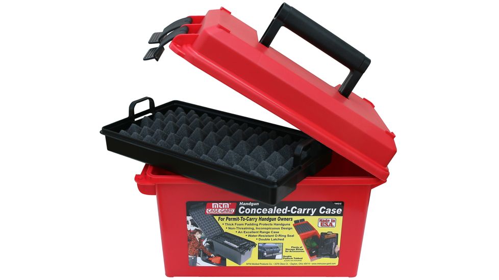 MTM Handgun Conceal Carry Case, Red, HCC-30