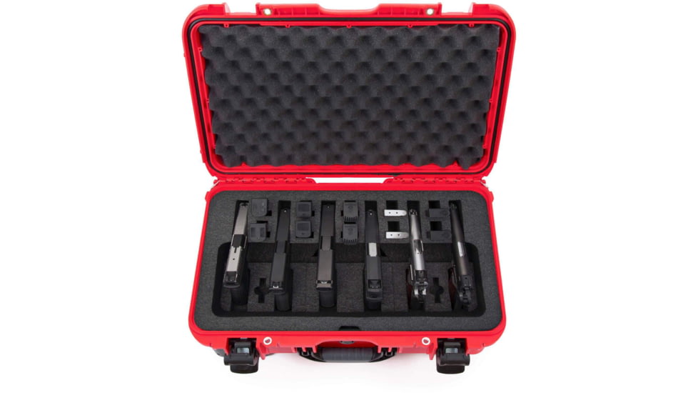 Nanuk 935 6UP Hard Pistol Case w/ 6 UP Pistol Foam, 22in, Red, 935S-080RD-0A0-16708
