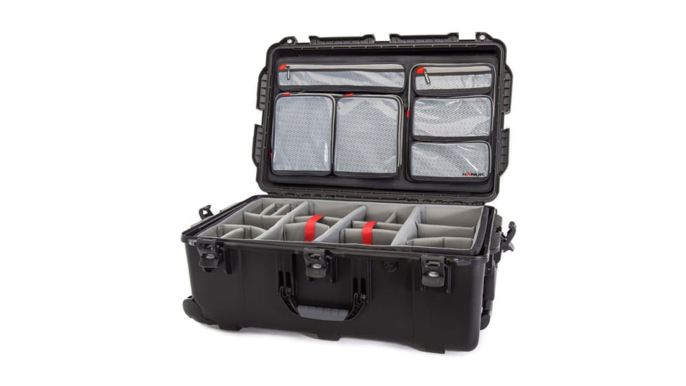 Nanuk Case 963 w/Lid Org w/Divider, Black, Large, 963S-060BK-0A0