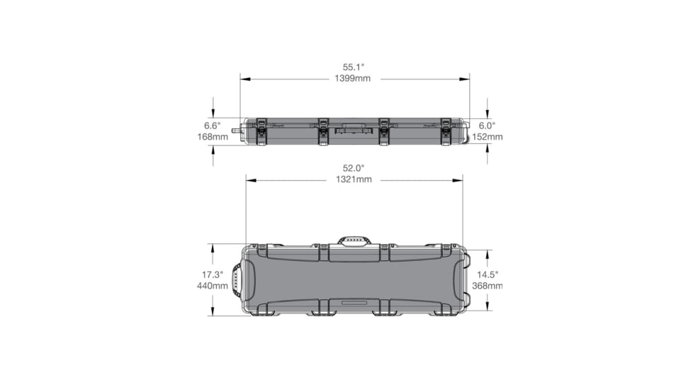 Nanuk 995 Rifle Protective Hard Case, w/ 3-Part Foam Insert, Graphite, 995S-011GP-0A0