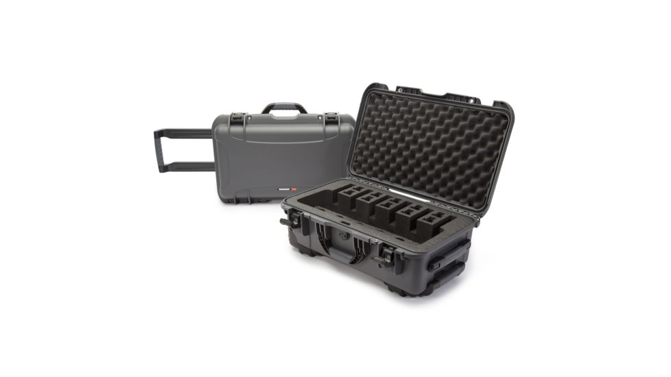 Nanuk 935 6UP Hard Pistol Case w/ 6 UP Pistol Foam, 22in, Graphite, 935S-080GP-0A0-16708