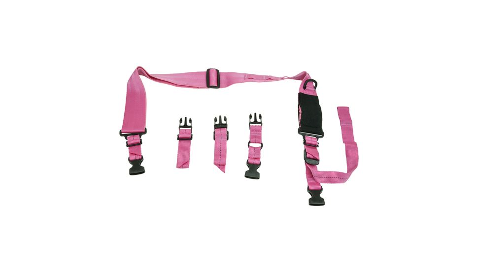 NcSTAR 2 Point Tactical Sling System, Pink, 1-to-2-Point Convertible AARS2PP