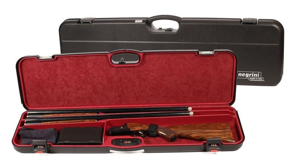 Negrini 2 Barrel Over/Under Shotgun Hard Case,37.7x11.2x3.3in,Black 1603IS-2C/4782