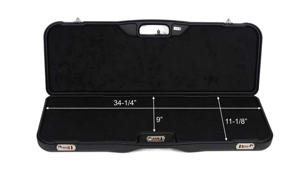 Negrini 32in AR15-Tactical Rifle Case - Rubber trim, Black/Black, 1645R-TAC/6082