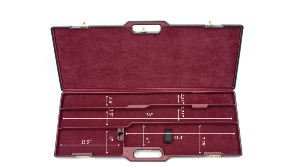 Negrini Budget ABS Trap/Sporting Combo Hard Case,37x11.5x3.5in,2 Barrels 36in Max 1653R-5003