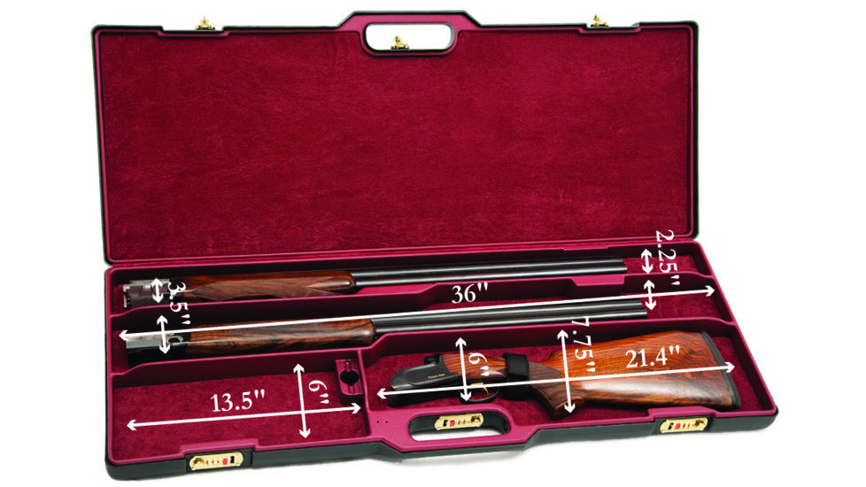 Negrini Budget ABS Trap/Sporting Combo Hard Case,37x11.5x3.5in,2 Barrels 36in Max 1653R-5003