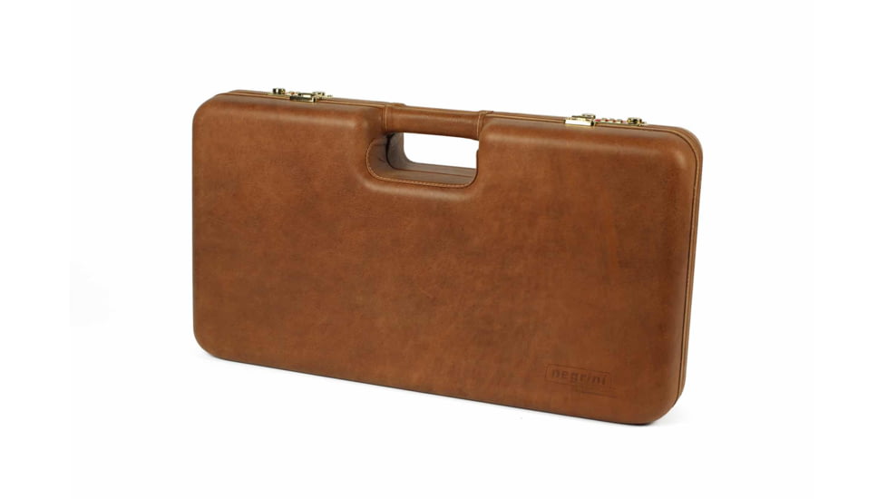 Negrini Luxury Handgun Case - 2 Gun, Nespola Leather Cover/Navy Interior, 2027PL-TAC/4845