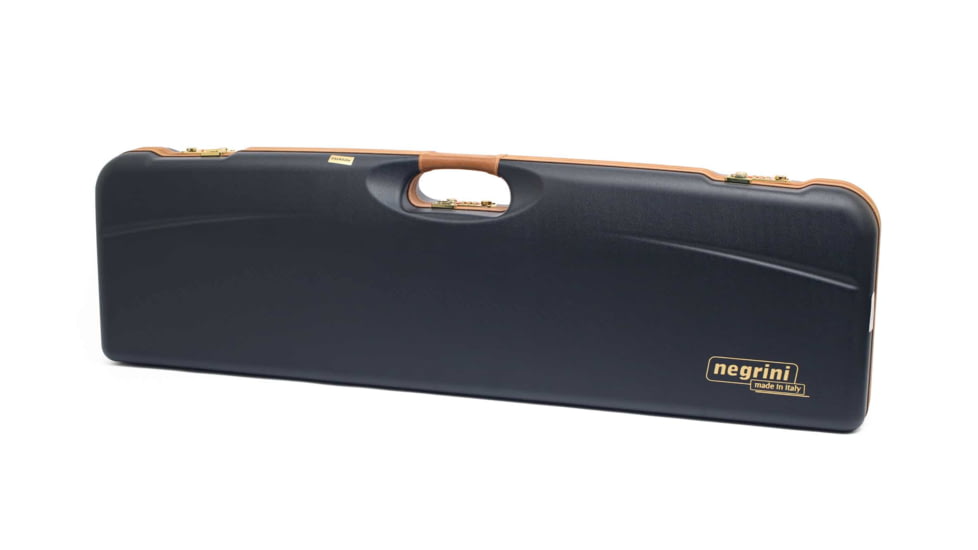 Negrini OU Deluxe High Rib Trap/Sporting Shotgun Case, Navy/Tobacco Leather/Navy Interior, 1657LX/5164