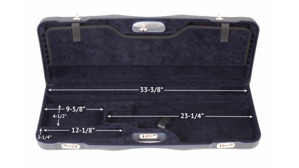 Negrini OU Skeet Two Barrel Shotgun Case + Tube Set, Black/Navy, 1652LR-TUBE/5040