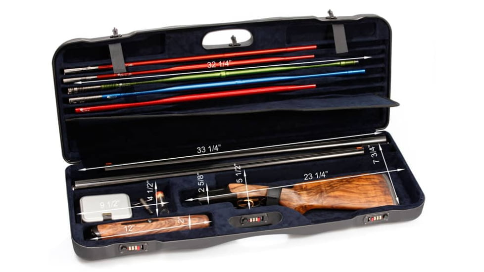 Negrini OU Skeet Two Barrel Shotgun Case + Tube Set, Black/Navy, 1652LR-TUBE/5040