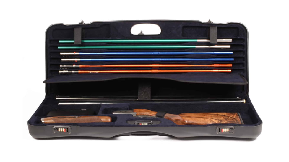 Negrini OU Skeet Two Barrel Shotgun Case + Tube Set, Black/Navy, 1652LR-TUBE/5040