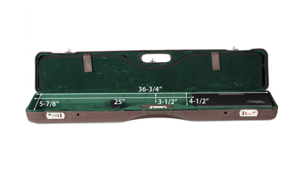 Negrini OU/SxS/Auto/Pump Deluxe UNICASE Luxury Travel Shotgun Case, Green/Brown Interior, 16406LX-UNI/5591