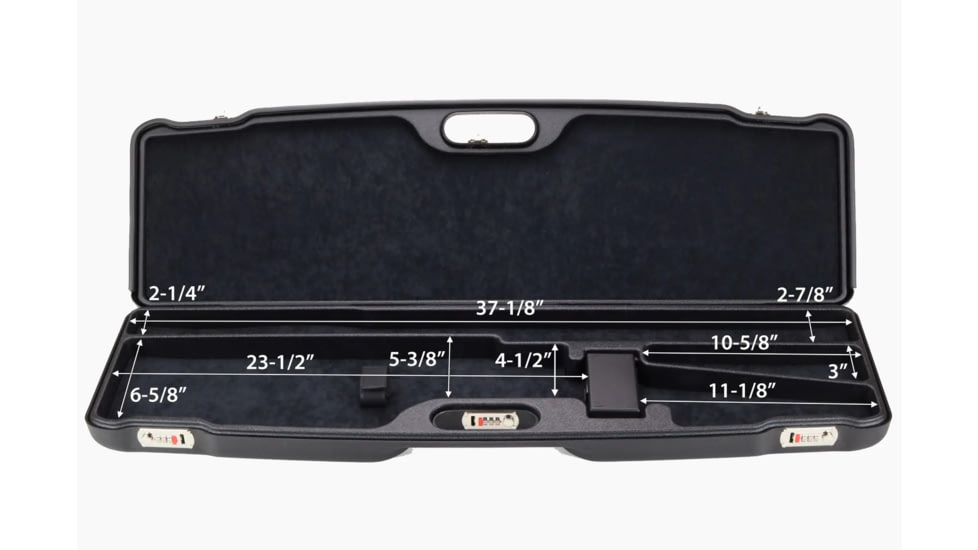 Negrini OU, SXS, Semi-Auto Universal Hybrid Double Wall Shotgun Case w/Chokes, 37in, Cobalt Blue, 1693i-UNI/6895