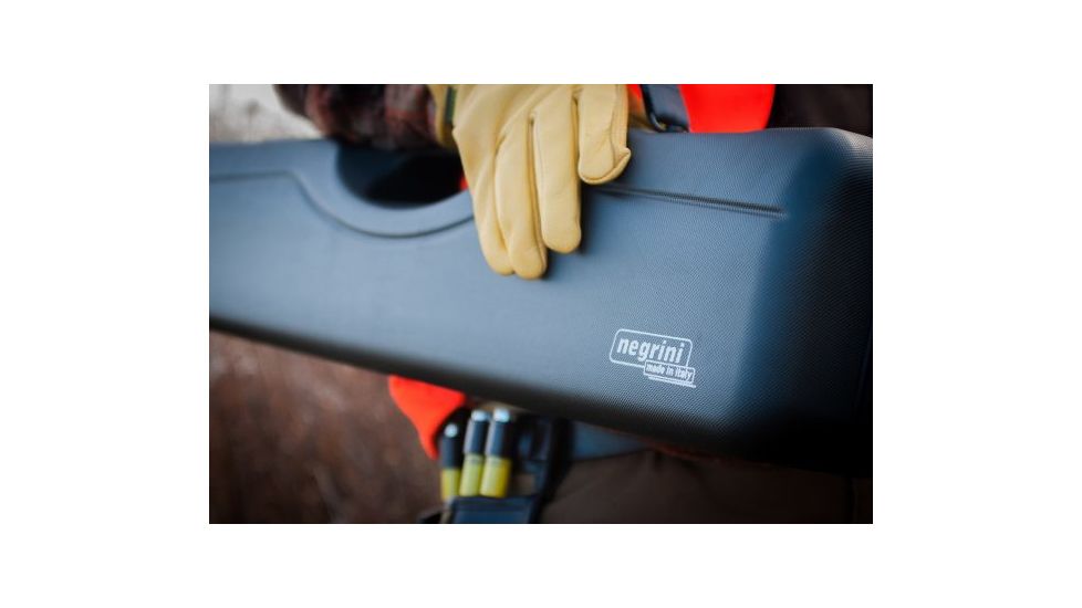 Negrini OU/SxS Uplander Ultra-Compact Hunting Shotgun Case, Black/Blue, L31.89in x W6.89in x D4.72in 16405LR/5541