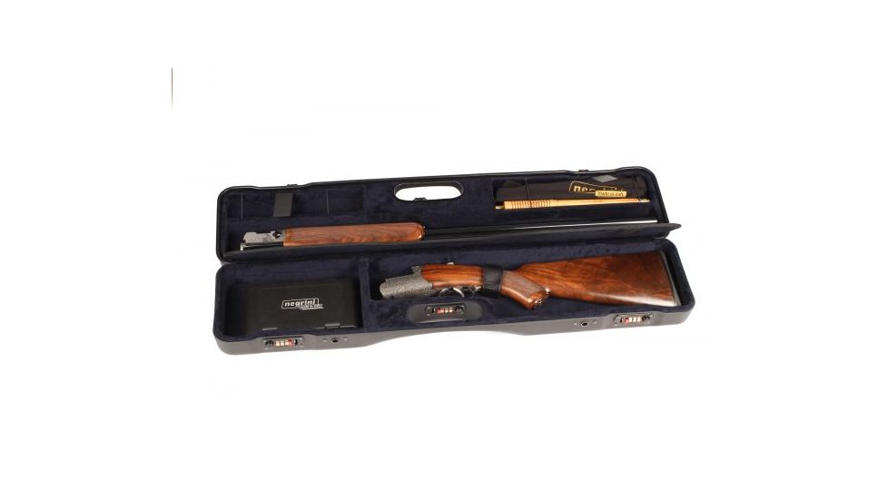 Negrini OU/SxS Uplander Ultra-Compact Hunting Shotgun Case, Black/Blue, L31.89in x W6.89in x D4.72in 16405LR/5541