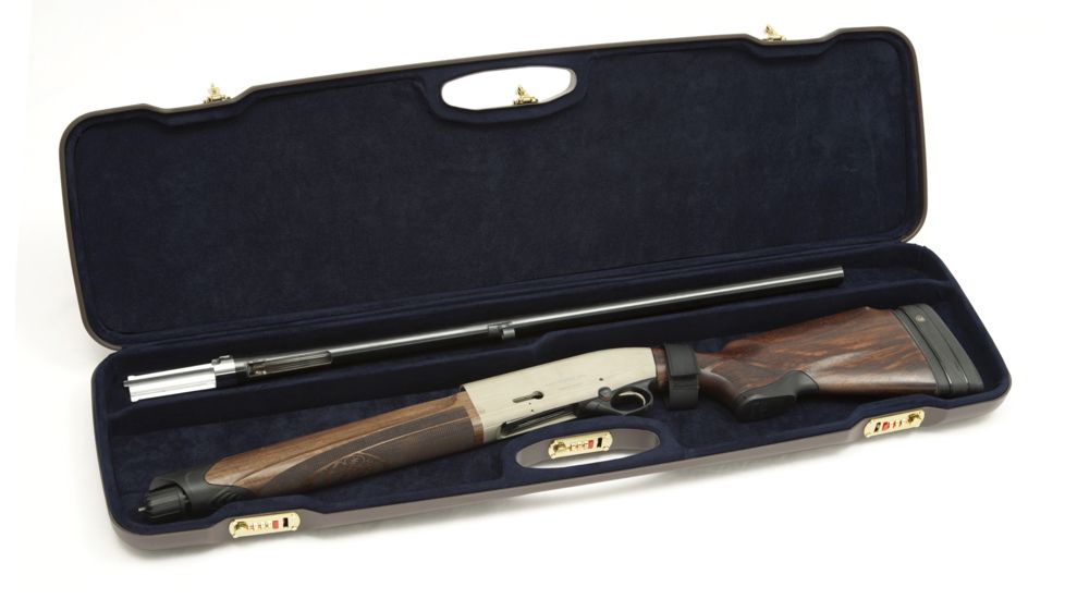 Negrini Semi-Auto/Autoloader Shotgun Hard Case,38x10.6x3.5in,Barrel up to 36-3/4in,Brown/Blue 1607ALR/4792