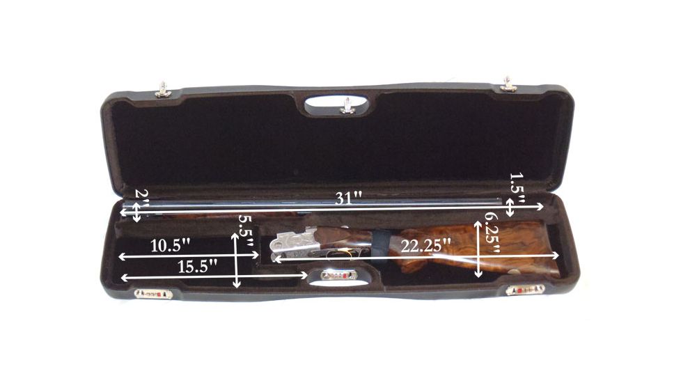 Negrini Shotgun Hard Case,32.7x8.3x2.7in,Barrel 32-3/4in Max,Blue/Brown 1602L/4999