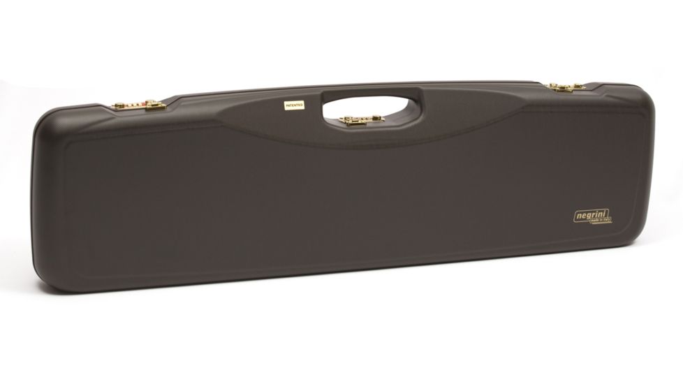 Negrini Shotgun Hard Case,38x10.6x3.5in,Barrel 36-1/2in Max,Brown/Blue 1607SLR/4711