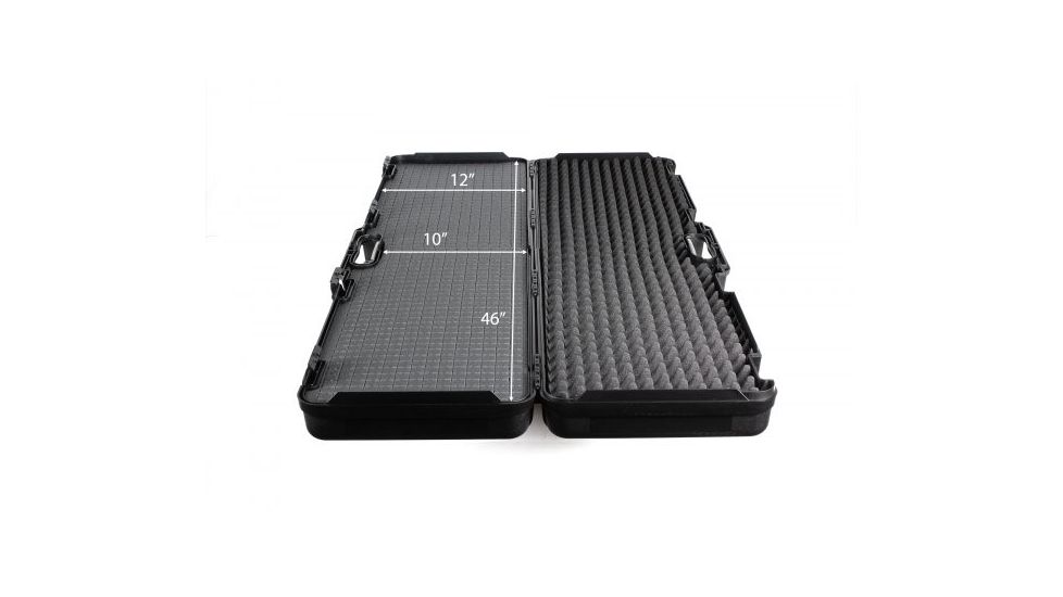 Negrini Tactical Die-Cut Rifle Case, Black/Black, L46,25in x W13,25in x D5,5in 1640C-ISY