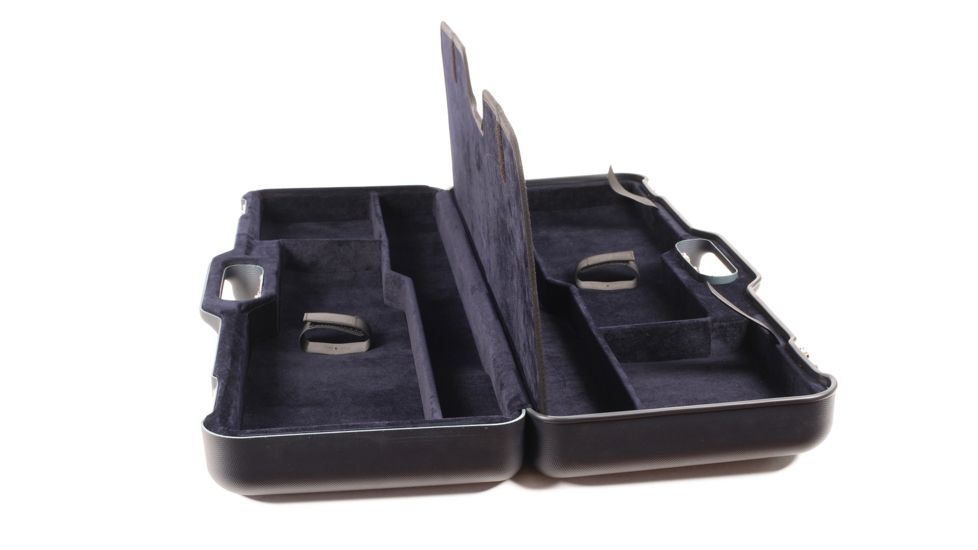 Two OU/SxS Hunting, Skeet Shotgun Travel Case, Black/Blue, 32X11.6X4.8