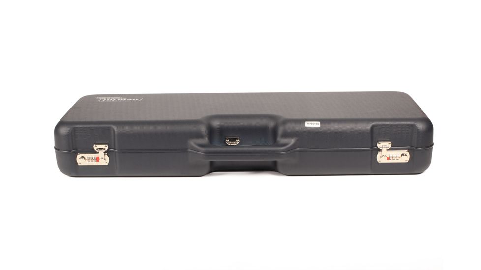 Two OU/SxS Hunting, Skeet Shotgun Travel Case, Black/Blue, 32X11.6X4.8