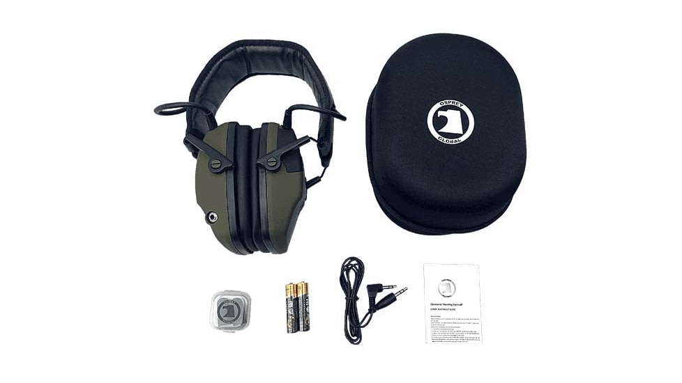 Osprey Global Electronic Earmuffs, Od Green, EM-OSP-82DB