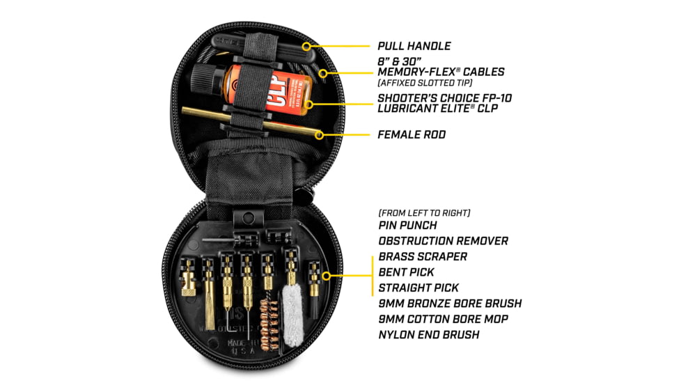Otis Technology 9MM Pistol &amp; Rifle - Cleaning Kit, FG-645-9