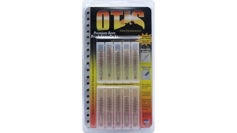 Otis Technology .40 Caliber Nylon Bore Brushes - 10 Pack, Combo, FG-341-BP-N