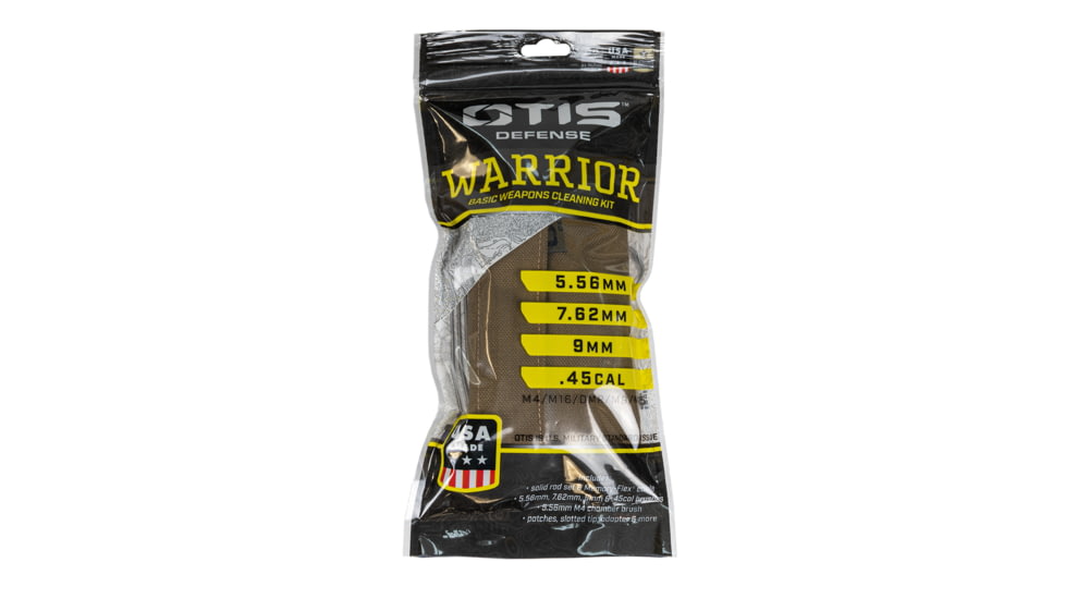 Otis Technology Warrior Series Basic Weapons Cleaning Kit, 5.56/7.62mm Rifles, 9mm/.45cal Pistols, MFG-904-5794