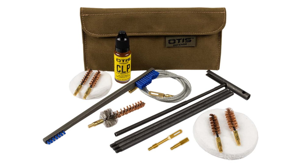 Otis Technology Warrior Series Basic Weapons Cleaning Kit, 5.56/7.62mm Rifles, 9mm/.45cal Pistols, MFG-904-5794