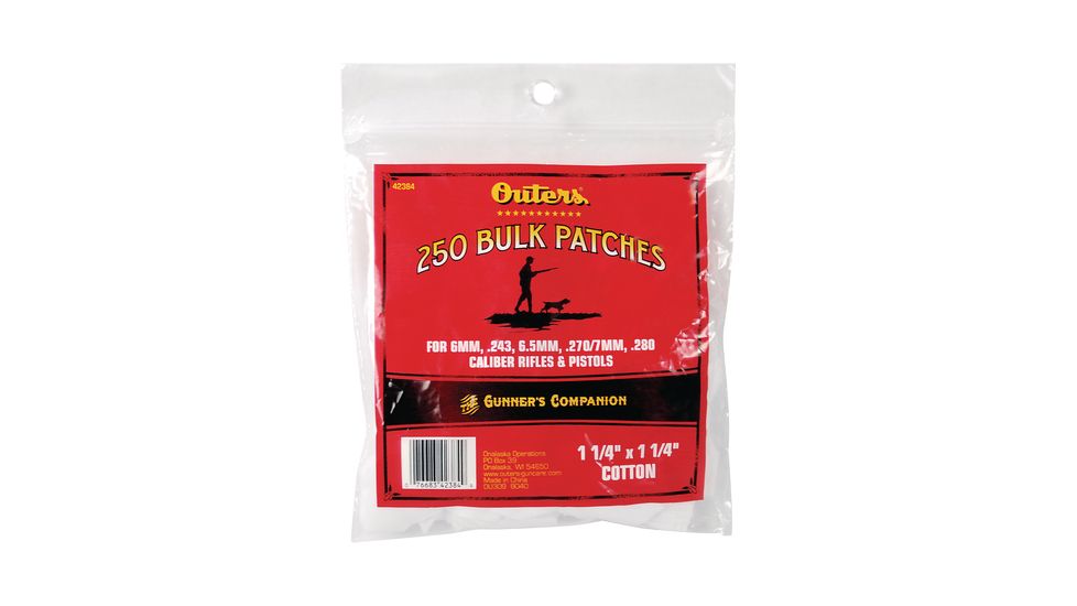 Outers Bulk Patches - Bulk Patches .23-.28 Cal 250 Ct