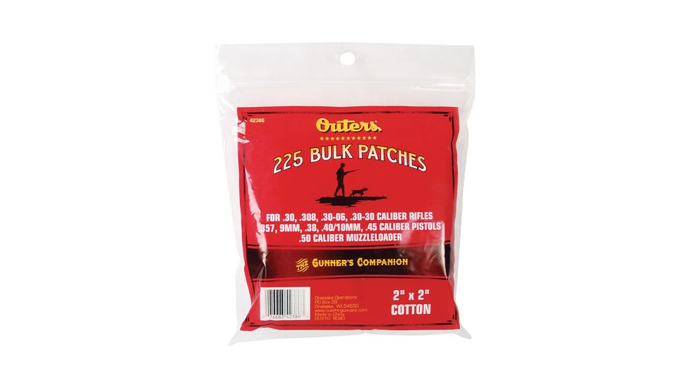 Outers Bulk Patches - Bulk Patches .30-.50 Cal 225 Ct 42386