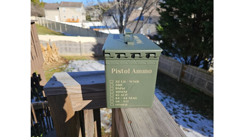 Paladin Pistol Ammo Can, Green Metal, PE-AMMOCP-2035