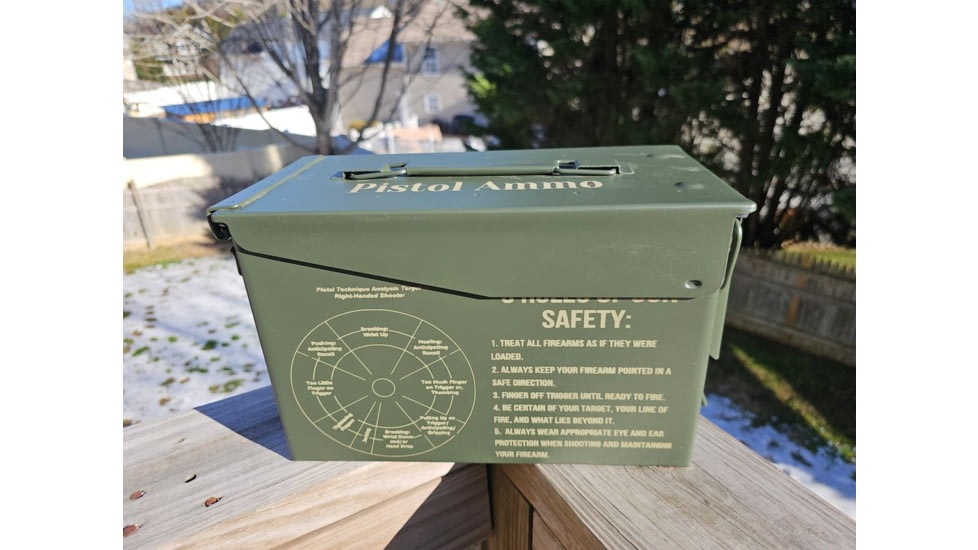 Paladin Pistol Ammo Can, Green Metal, PE-AMMOCP-2035