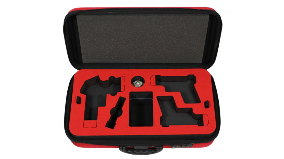 Peak Case Covert Compact Three Pistol Range Case, 23in, Red, PeakCompact3