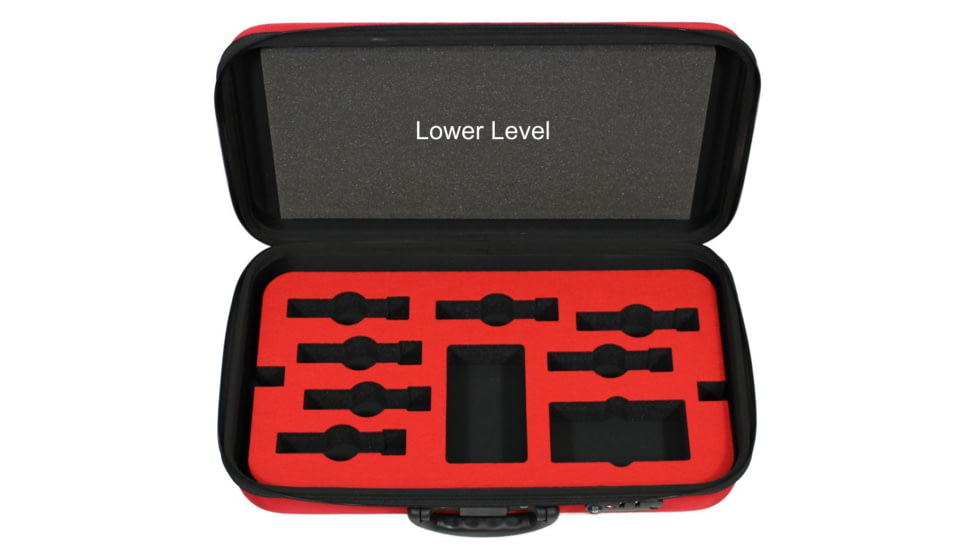 Peak Case Covert Compact Three Pistol Range Case, 23in, Red, PeakCompact3