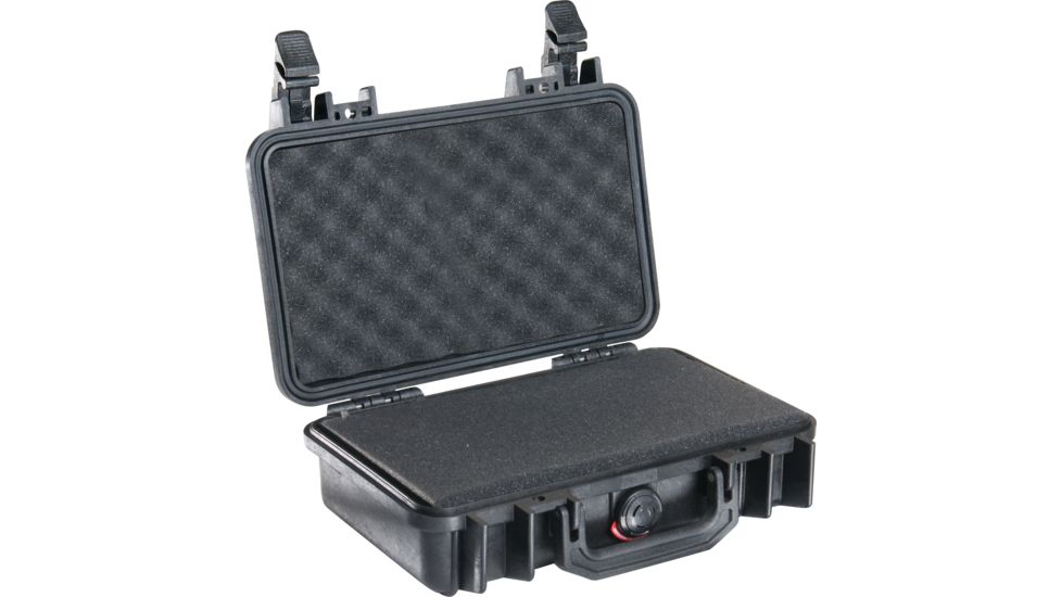 Pelican 1170 Pistol Case With Custom Foam With Custom Foam, Watertight, Black, 1170-005-110