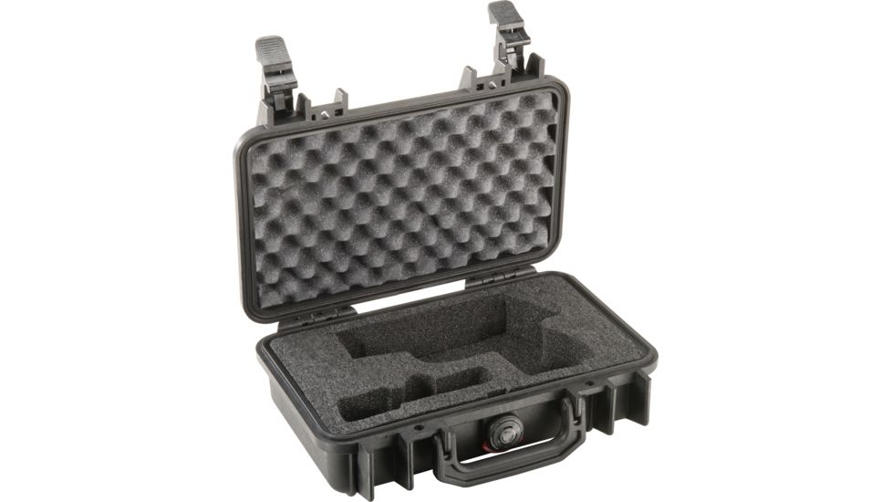 Pelican 1170 Pistol Case With Custom Foam With Custom Foam, Watertight, Black, 1170-005-110