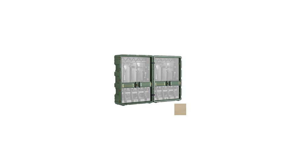 Pelican M4/M16 8-Pack Rifle Case,44.8x34x26.5in,Tan 472M4M168250