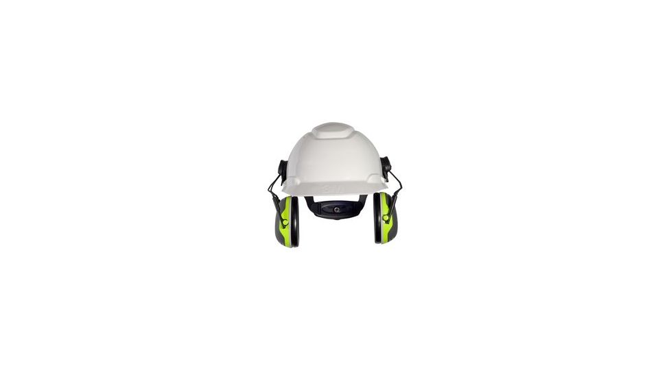 Peltor Cap-Mount Earmuffs, Black/Chartreuse, 10 EA/Case, One Size Fits Most XA007707913