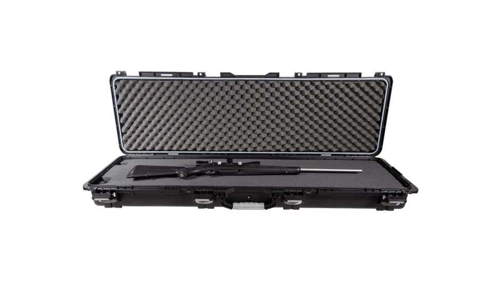 Plano Element Gun Eqpmnt Case 54in Double Long Gun w/Gry Accent, Black, PLAM9540
