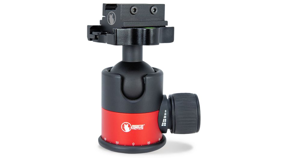 Predator Tactics DeadEye Rifle Tripod System, Matte Black/Red Aluminum Finish, 97509