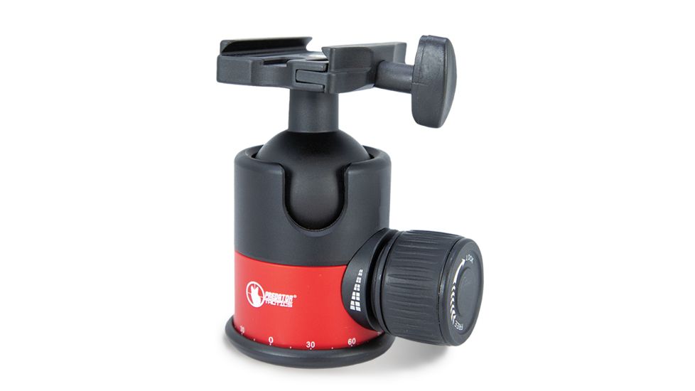 Predator Tactics DeadEye Rifle Tripod System, Matte Black/Red Aluminum Finish, 97508